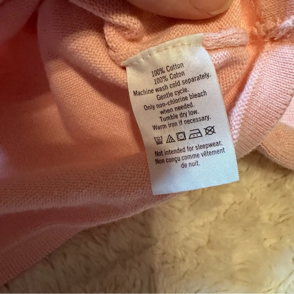 Janie and Jack Pink Knit Cropped Cardigan